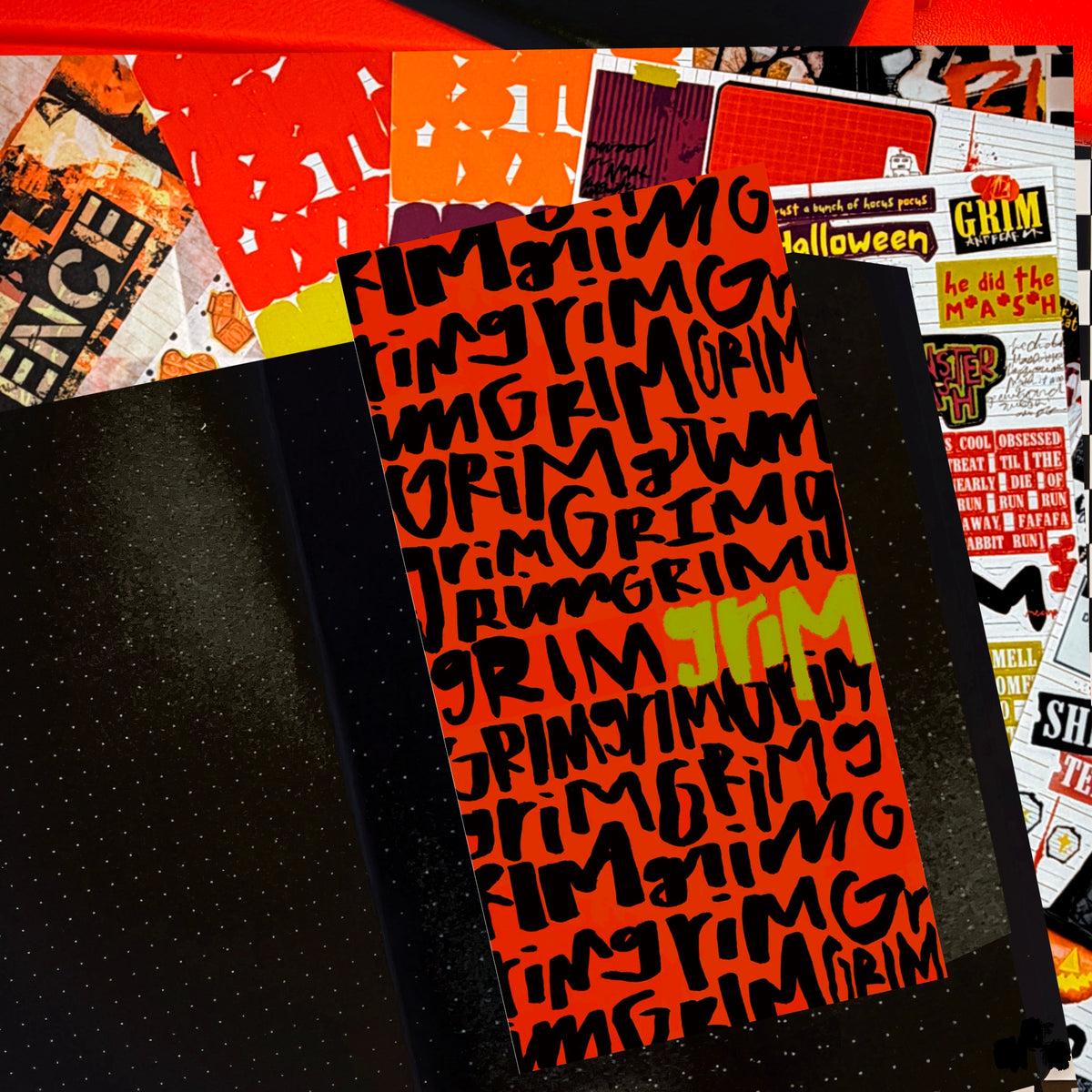 grim x orange black and green grim full sheet
