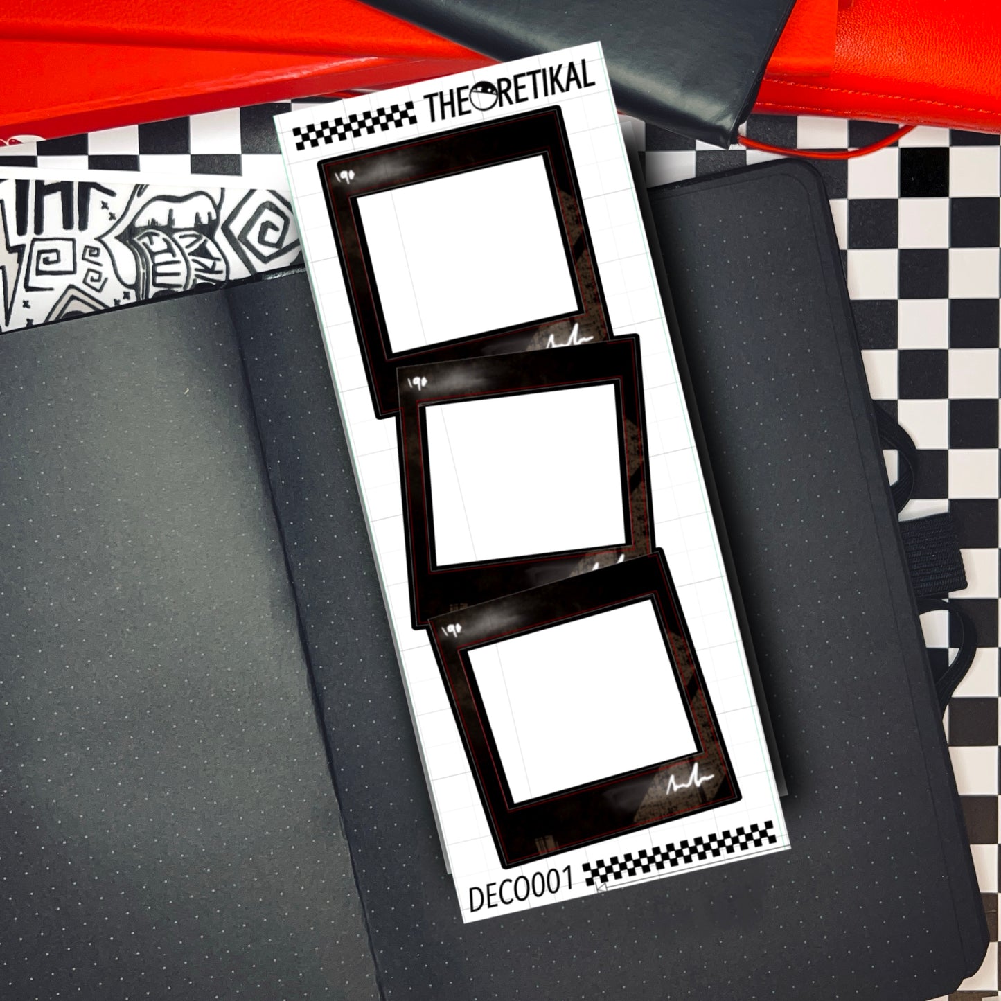 stacked polaroids cutout