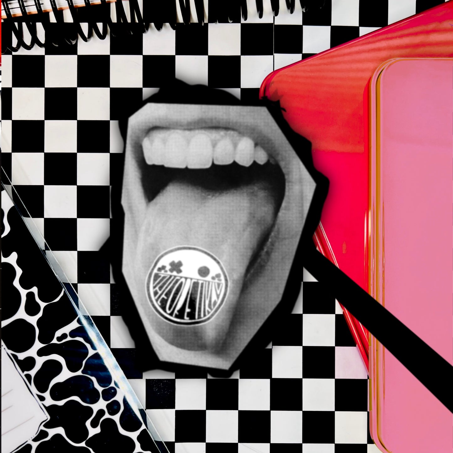 thkg tongue. 3" soft matte die cut