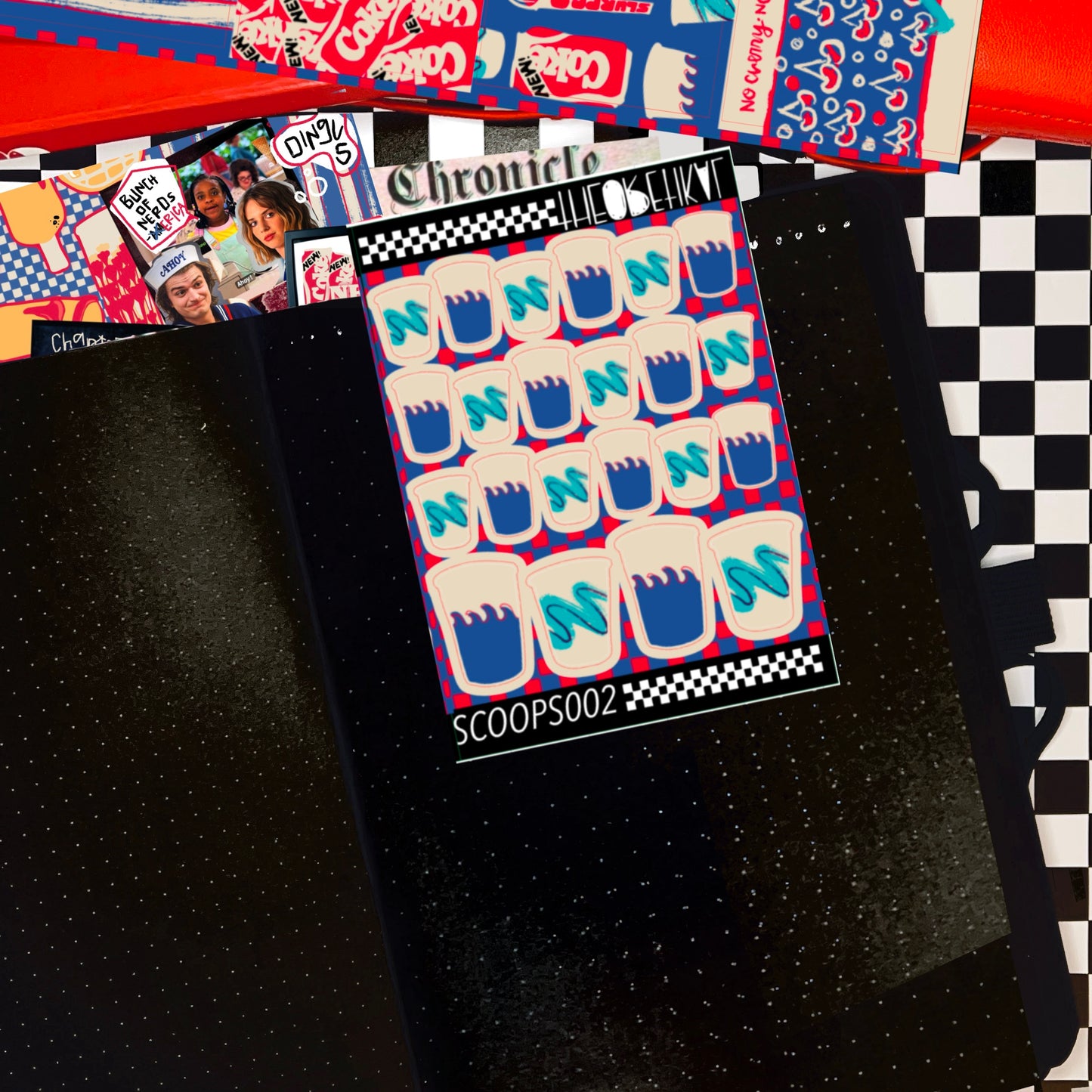 scoops troop x food court drink cup mini sheet