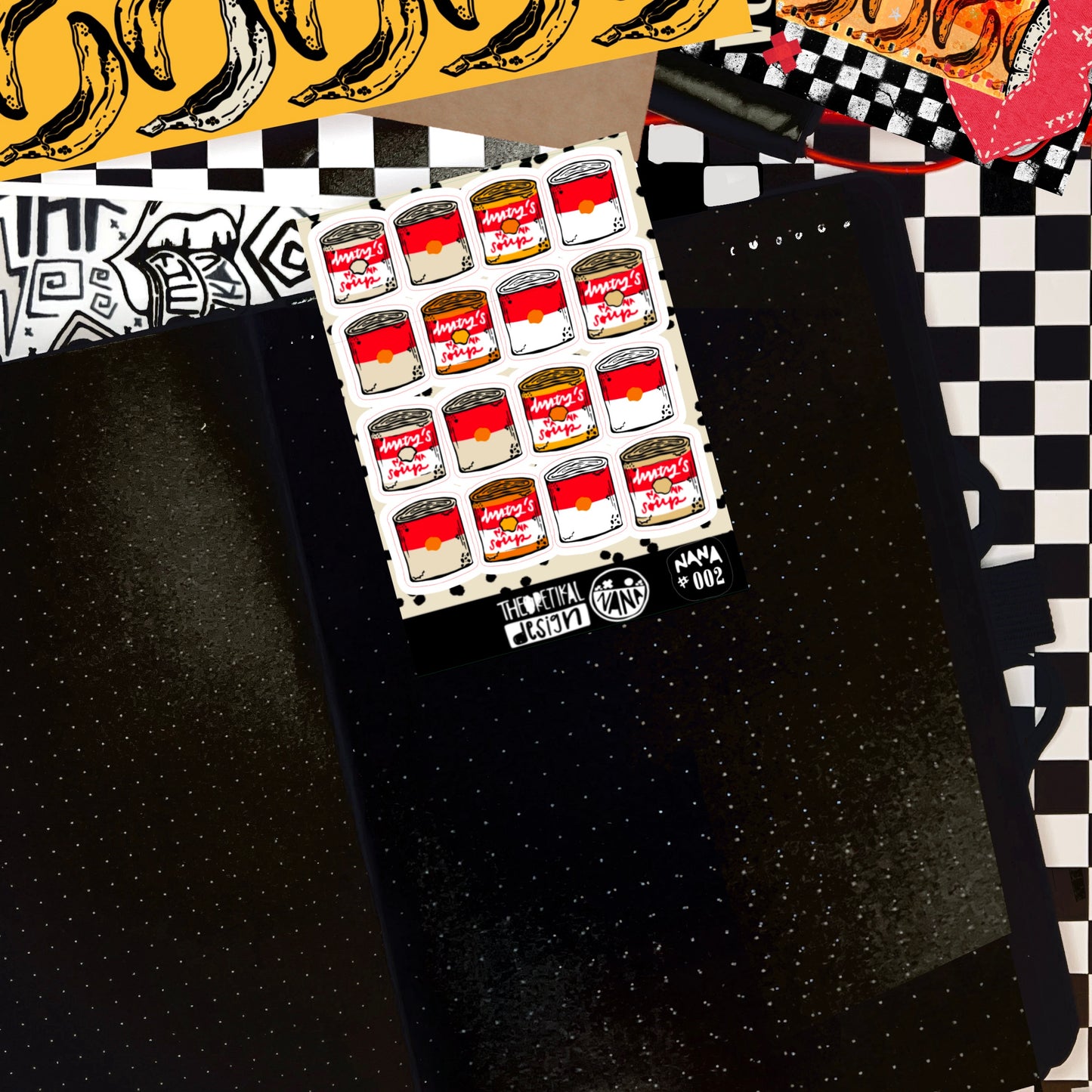 nana x soup cans mini sheet