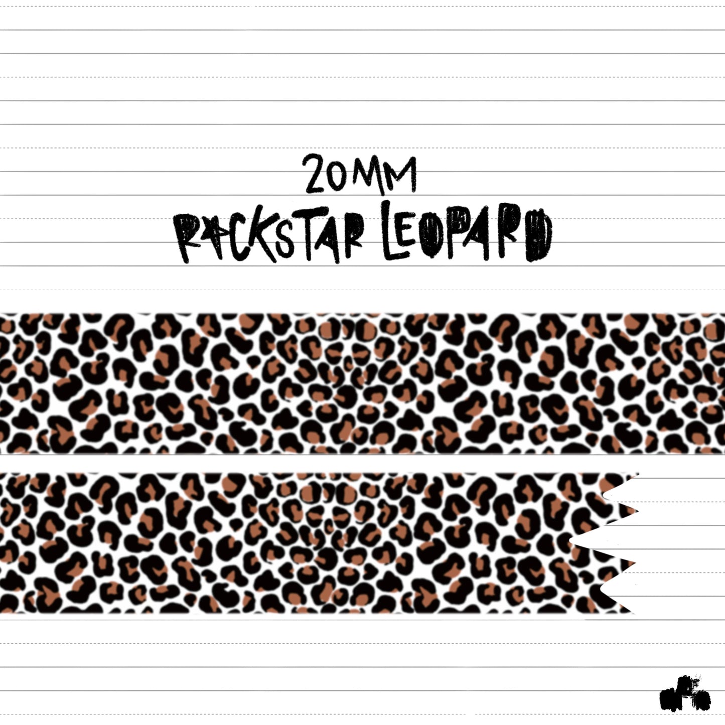 20mm rockstar leopard washi