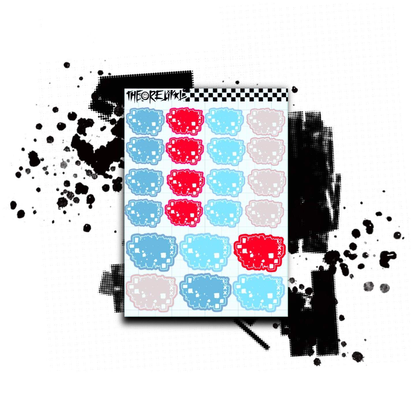 checker blots. multiple colorway.