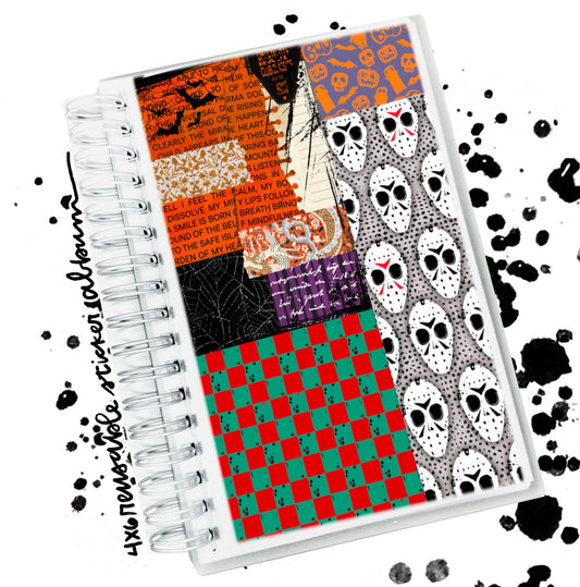 4x6” reusable sticker album “HALLOWEEN x collage