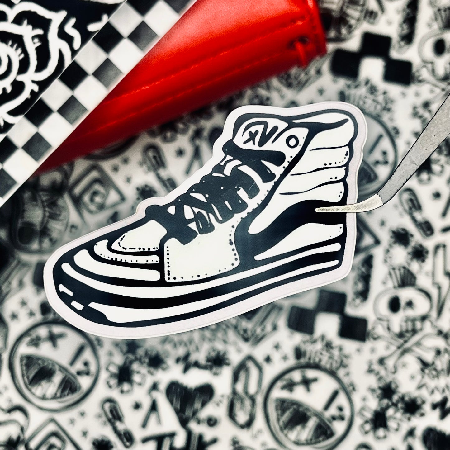 the hi-top vans. 3" soft matte die cut sticker.