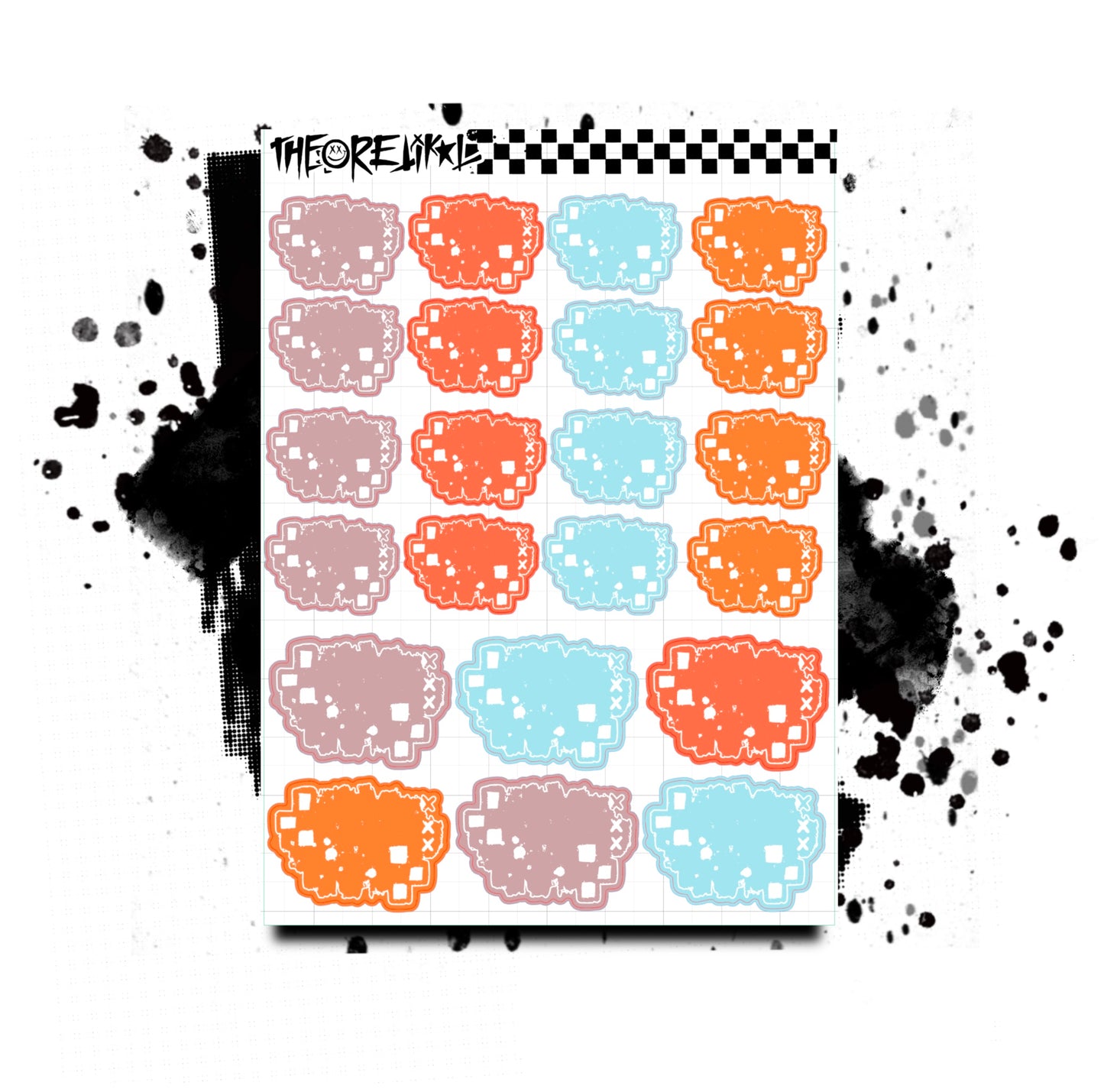 checker blots. multiple colorway.