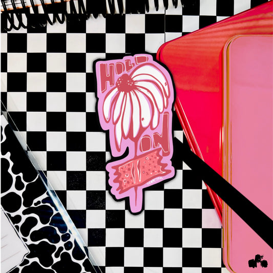 hold on flower x 3" soft matte vinyl