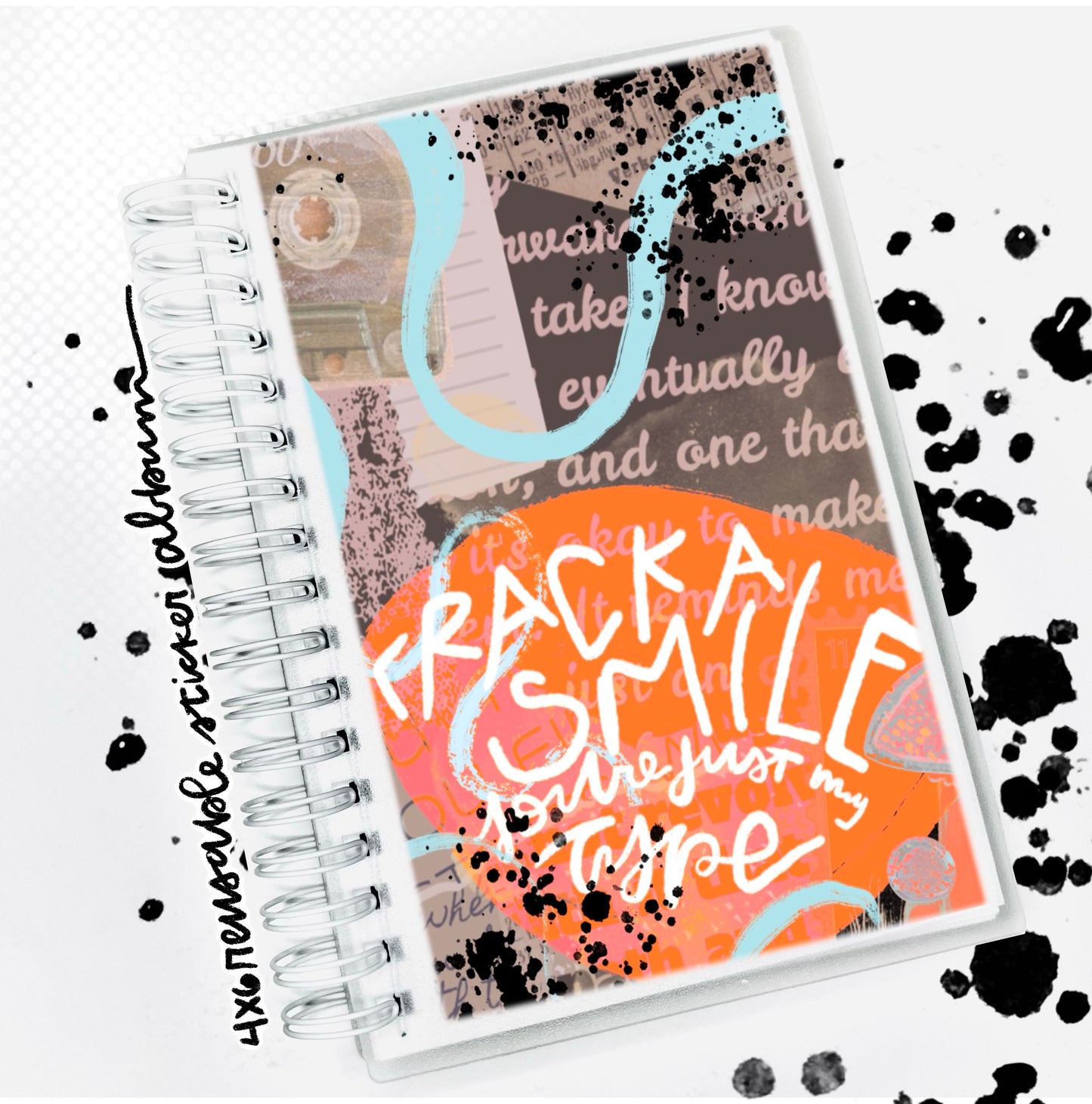 4x6" reusable sticker album "crack a smile"