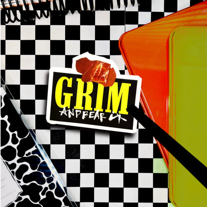 grim and bear it x 3" soft matte vinyl