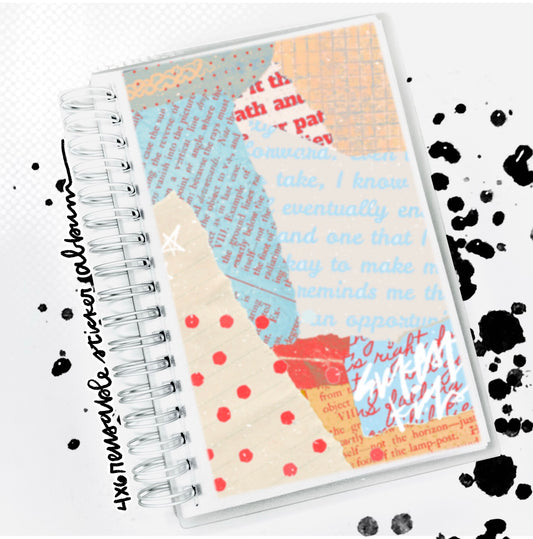 4x6" reusable sticker album "speckled rip paper"