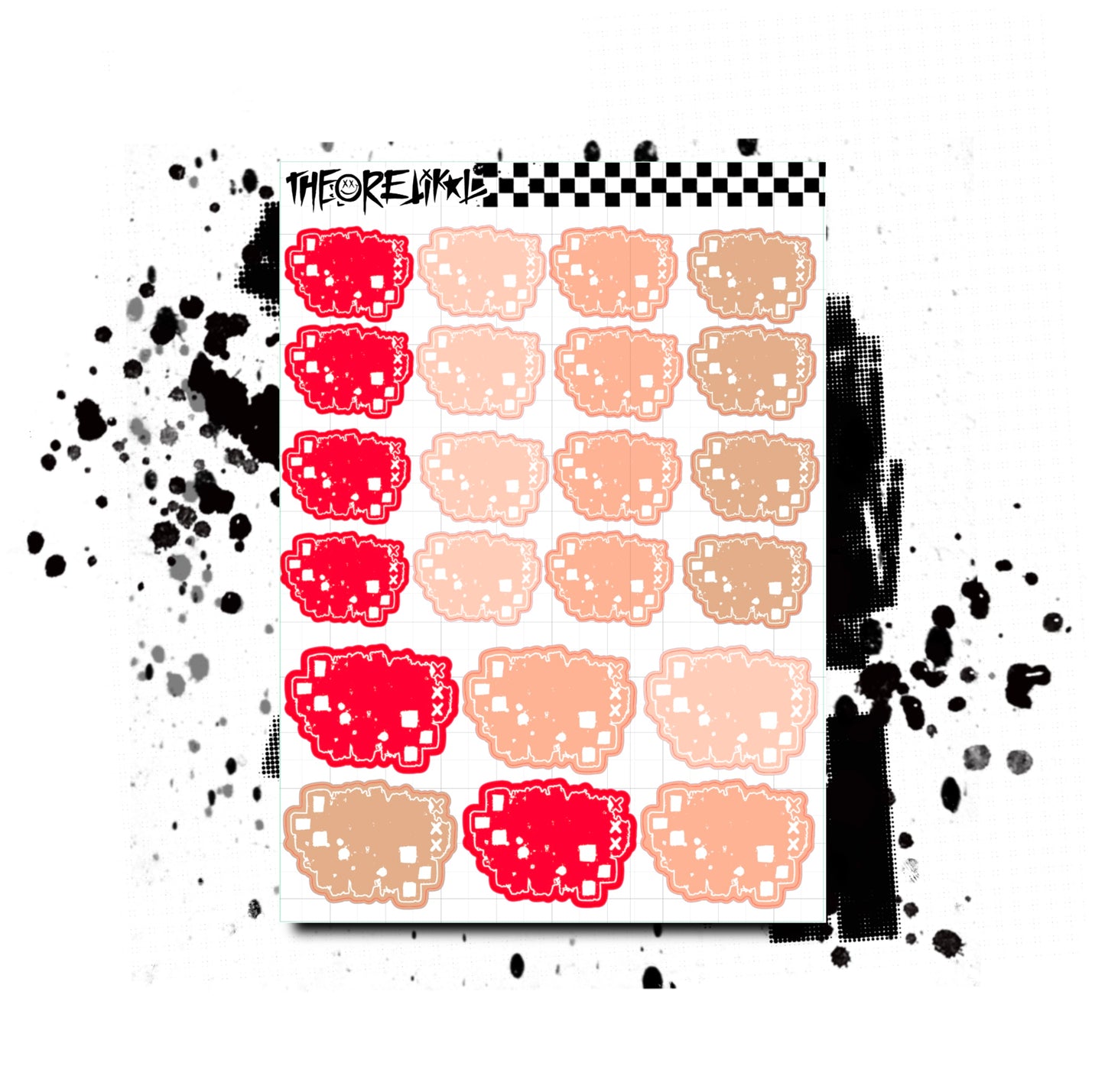 checker blots. multiple colorway.