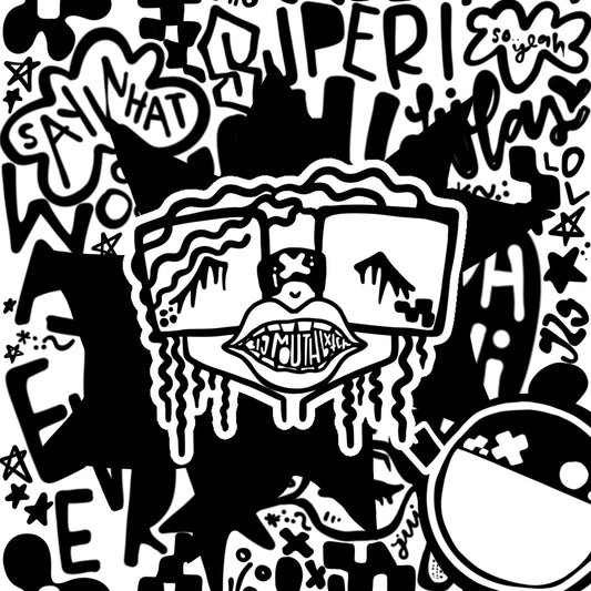 big mouth bxtch axel x 3" soft matte die cut (Copy)