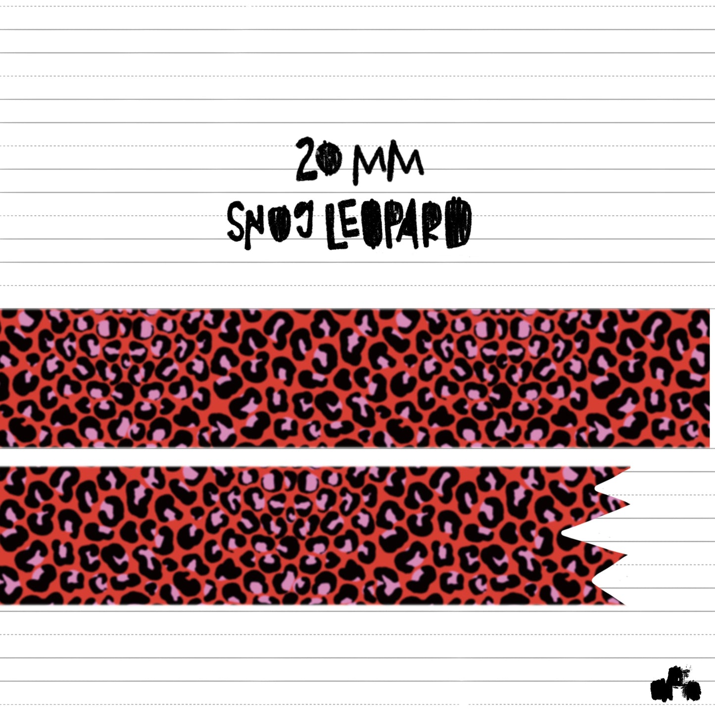 20mm snog leopard washi