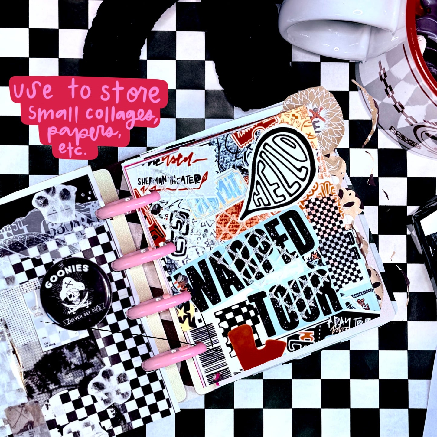3x4" mini disc sticker/ephemera/die cut storage