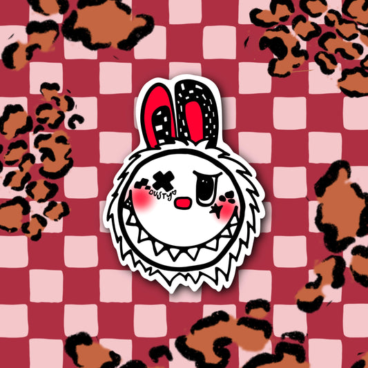 dusty bubu. 3" soft matte die cut