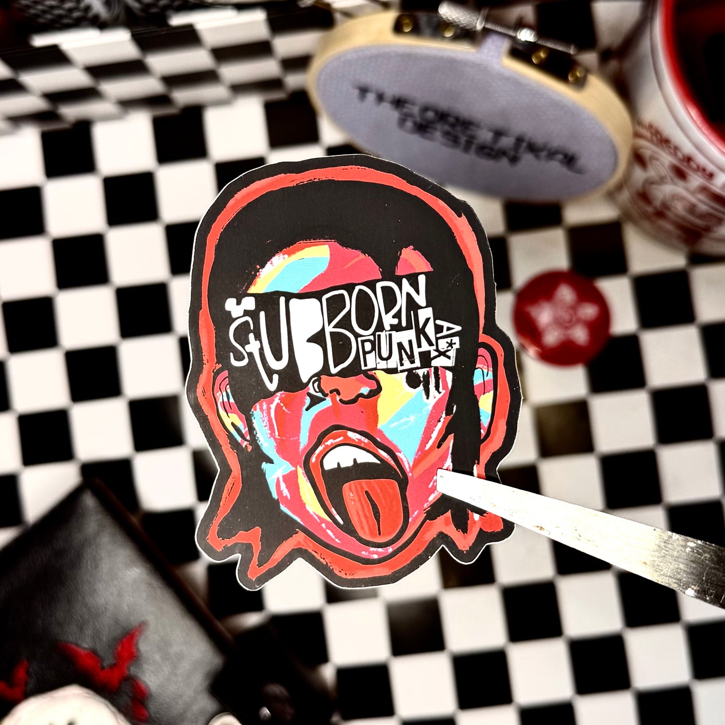 stubborn punka** x 3" soft matte die cut