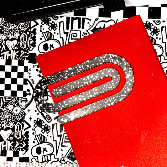 composition 5" acrylic paperclip page weight and holder x day 4 extra