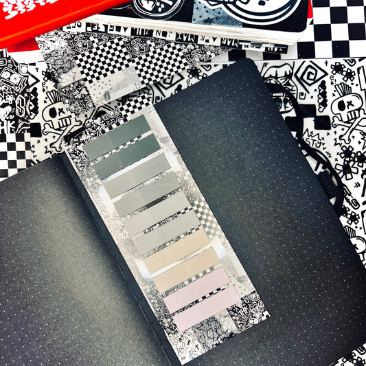 grayscale semi-transparent sticky tabs x day 3 extra