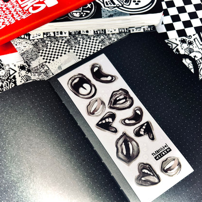 xo lips transfer sticker sheet x cheat day extras