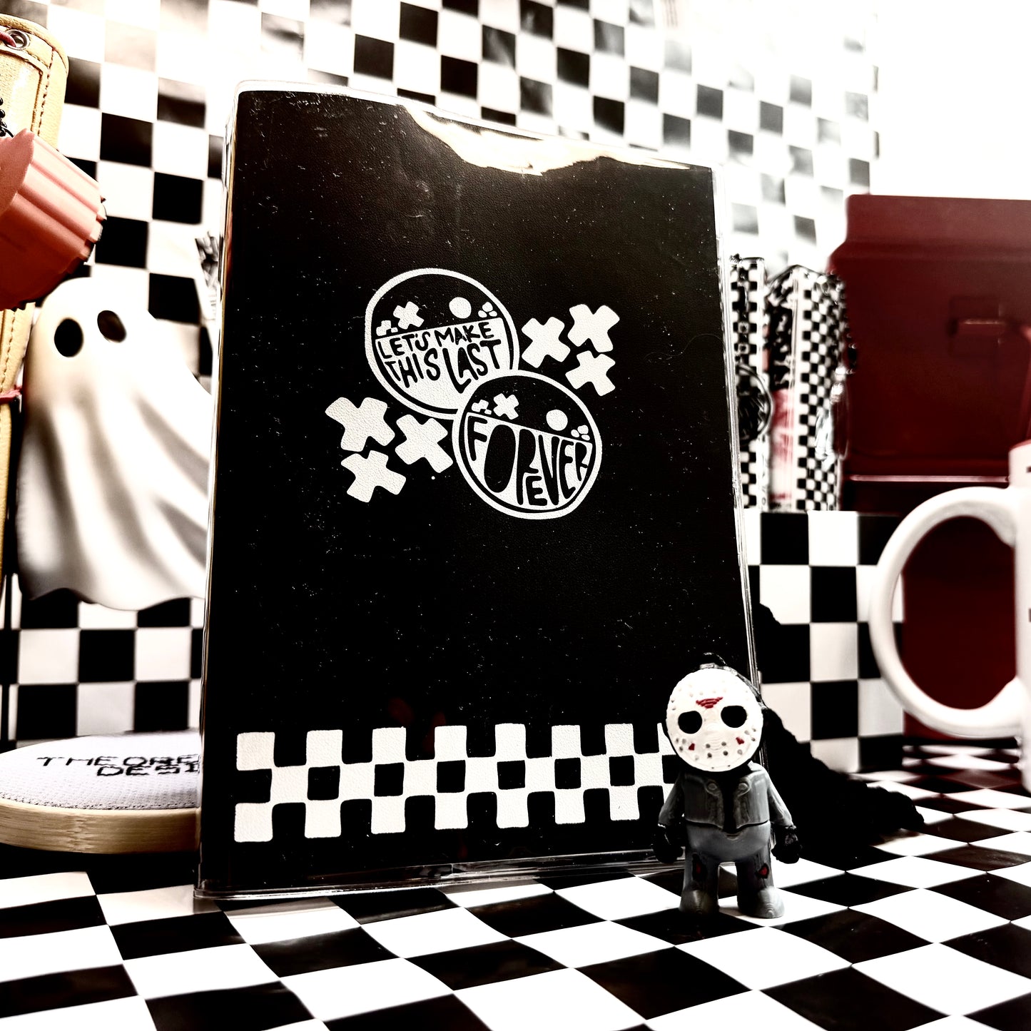 like a b6 journal + PVC clear cover add on