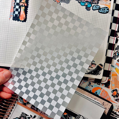 5x7 30# white checker vellum