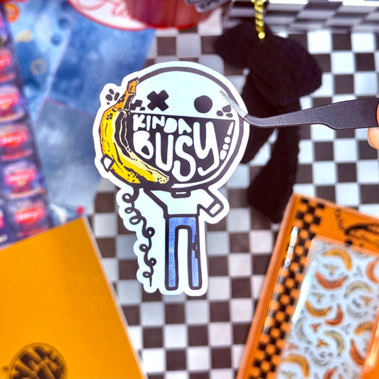 dusty is kinda busy. 3" soft matte die cut.