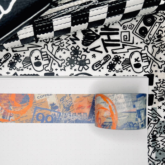 30mm cafe au lait collage washi.