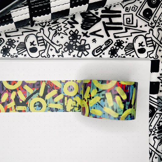 30mm graffiti sun washi