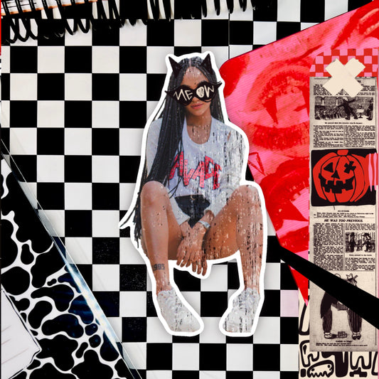 boo x meow bitch 2.5" soft matte die cut