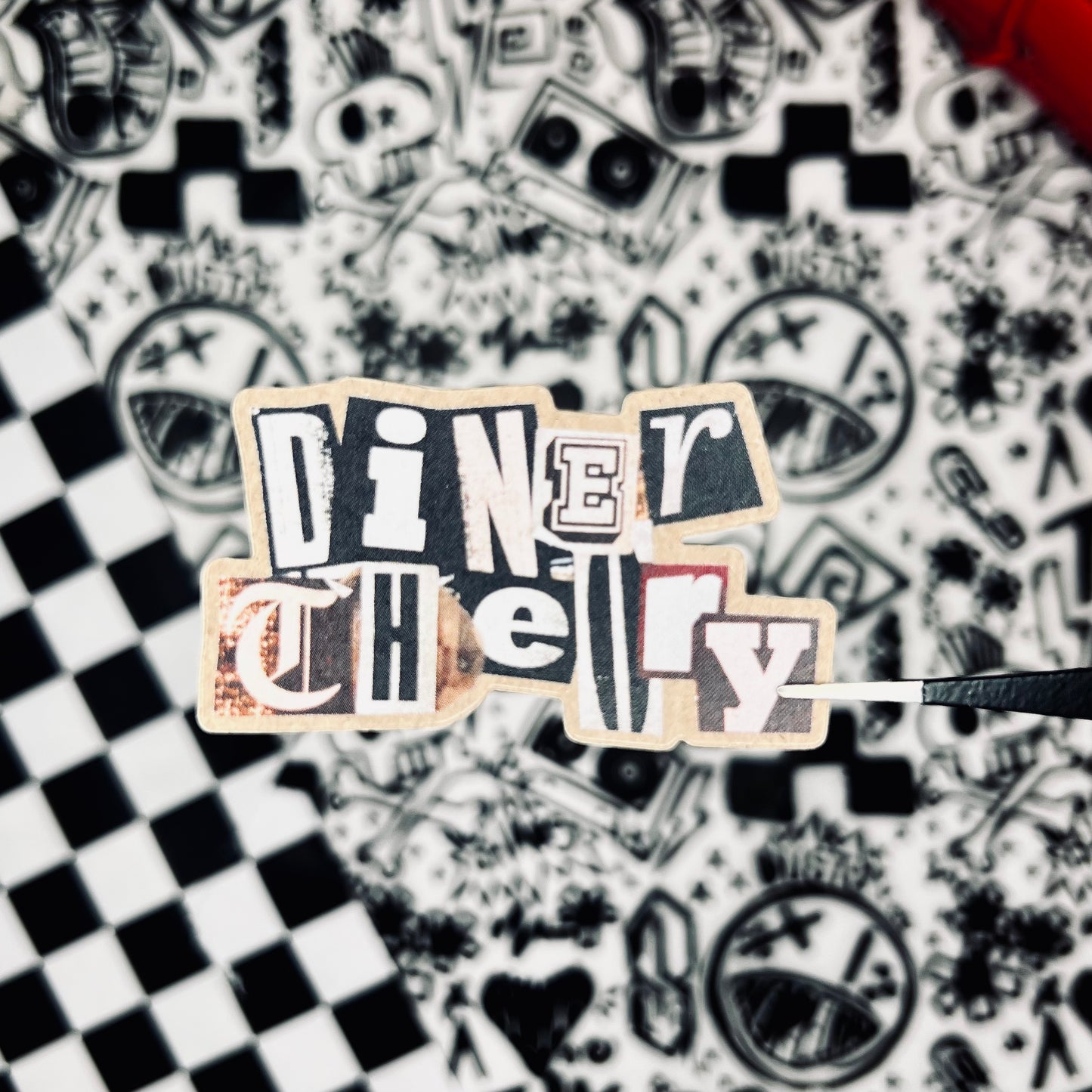 "diner theory" kraft die cut vinyl 2"