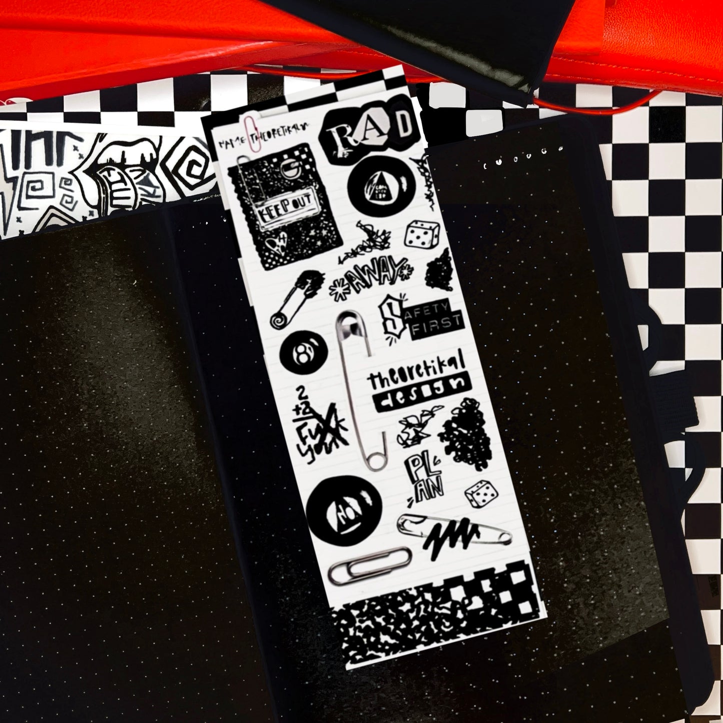 back to school x composition doodles