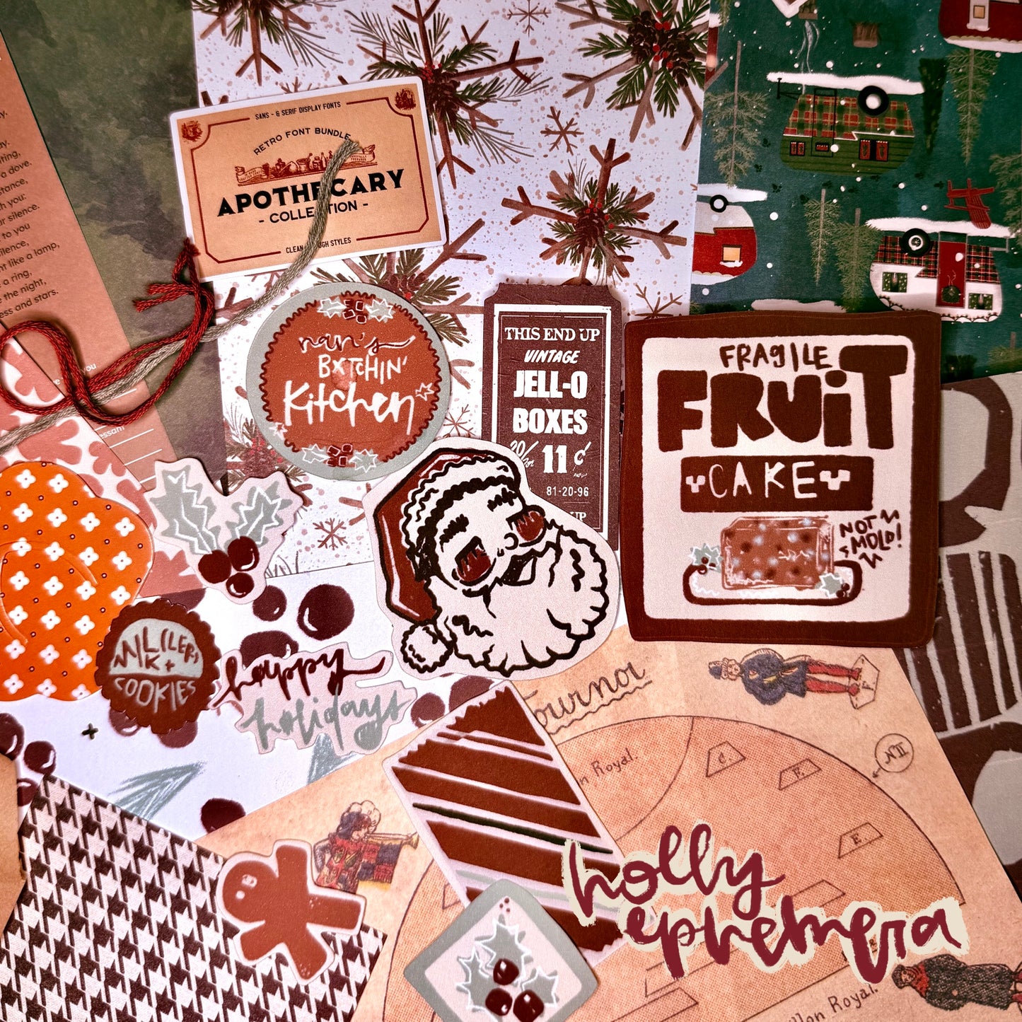 holly ephemera packs (please read description)