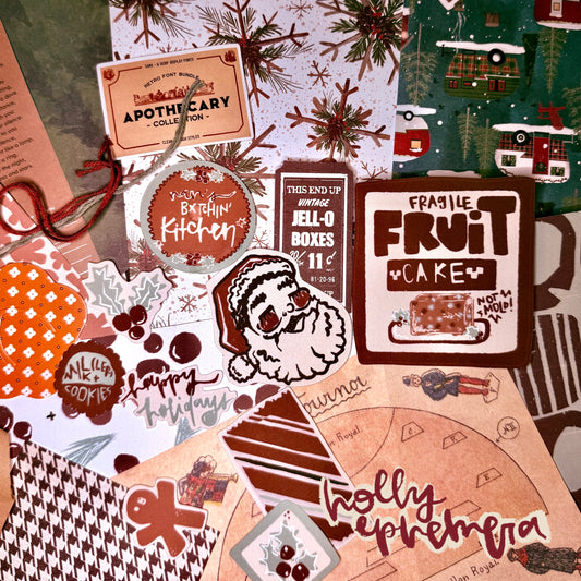 holly ephemera packs (please read description)