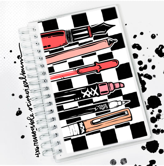 4x6" reusable sticker album "xo pens"