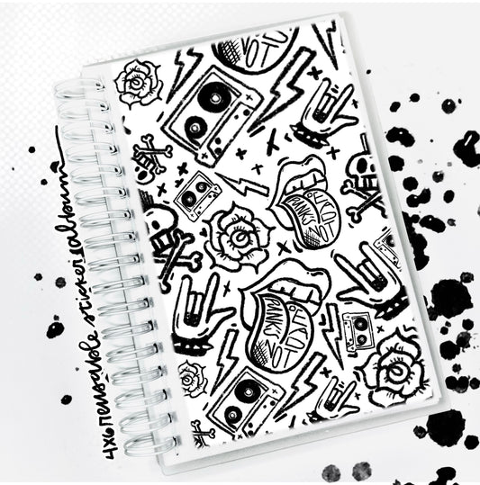 4x6" reusable sticker album "punk tat"