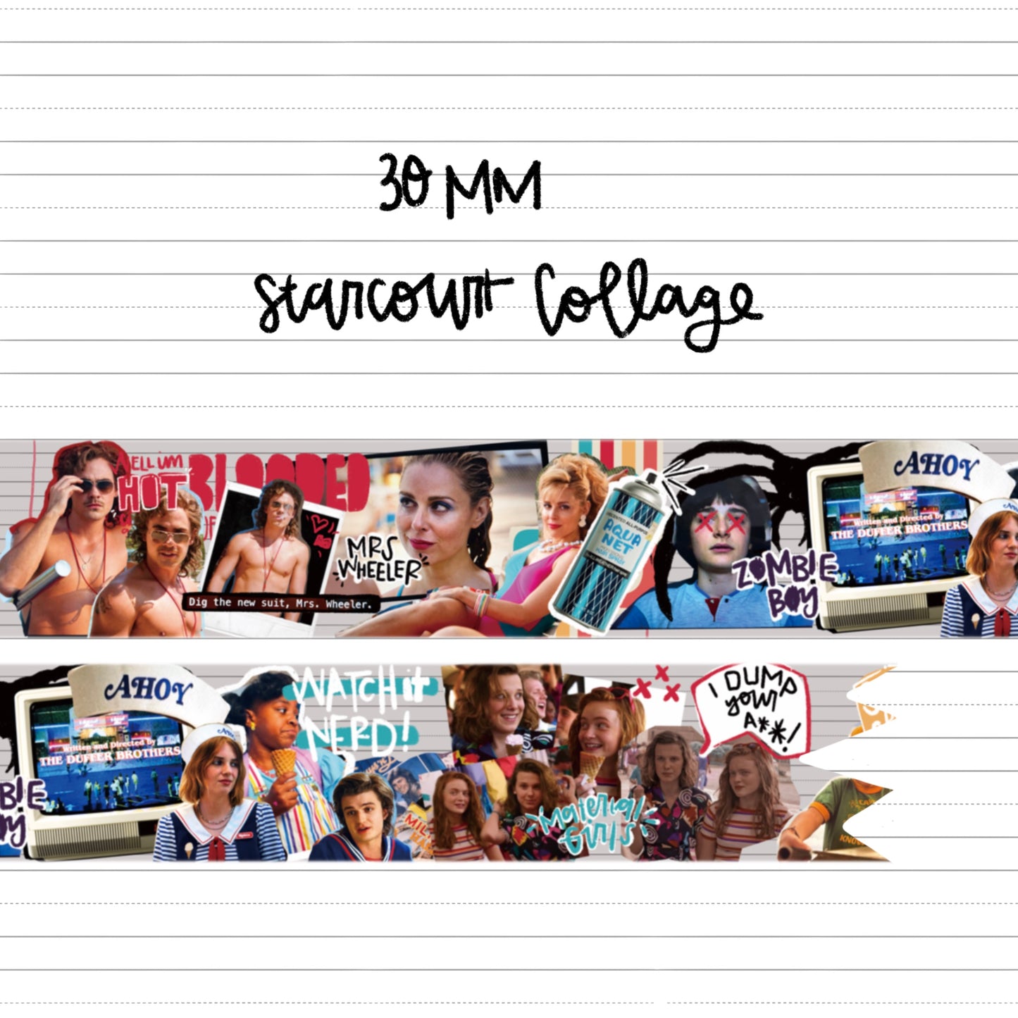 30mm starcourt collage washi