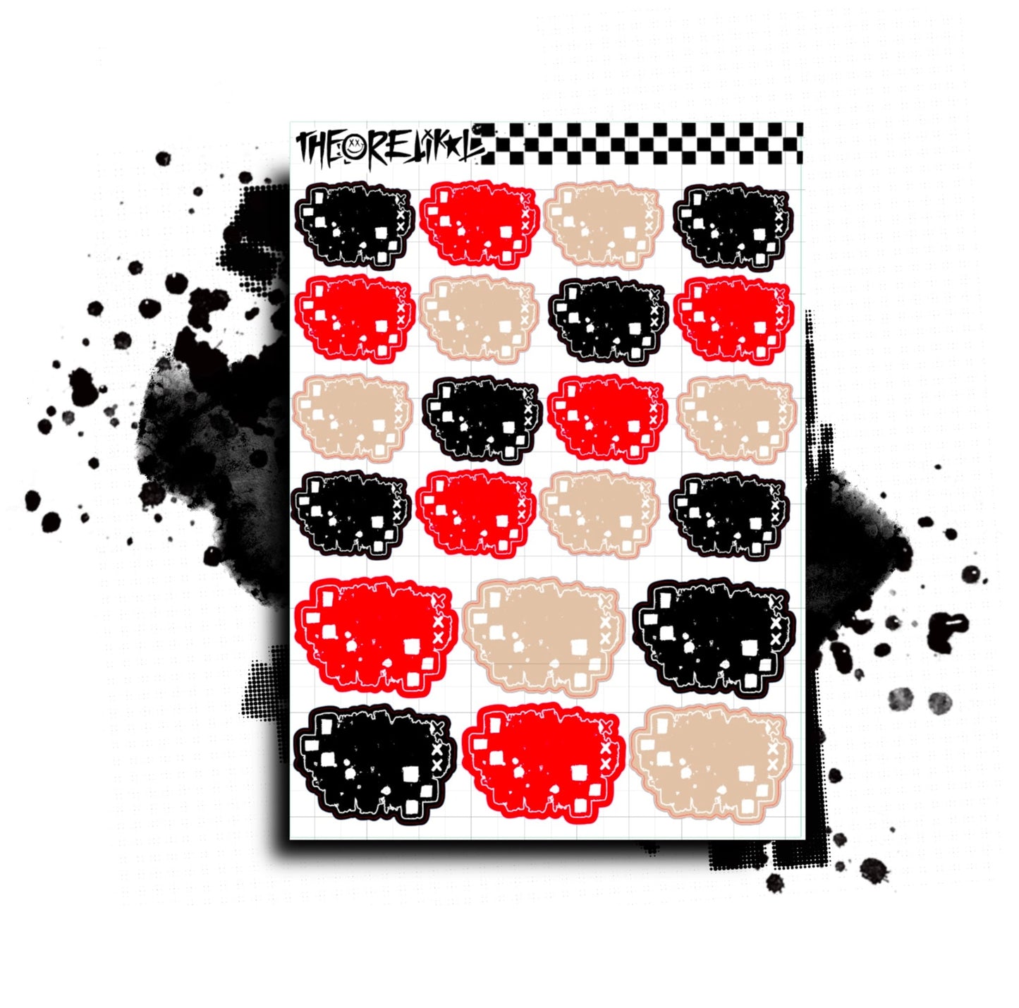 checker blots. multiple colorway.