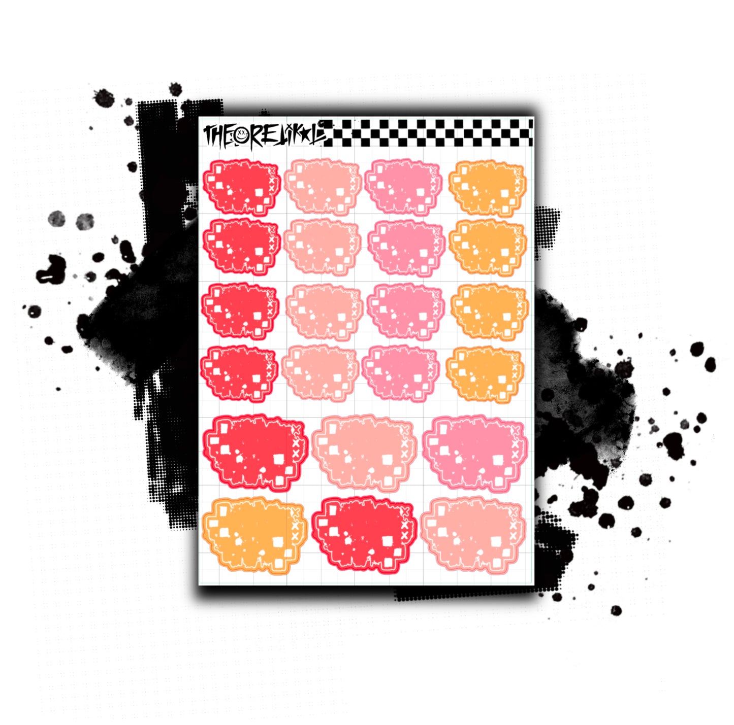 checker blots. multiple colorway.