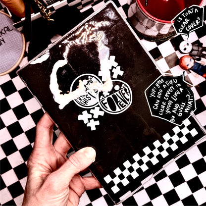 like a b6 journal + PVC clear cover add on