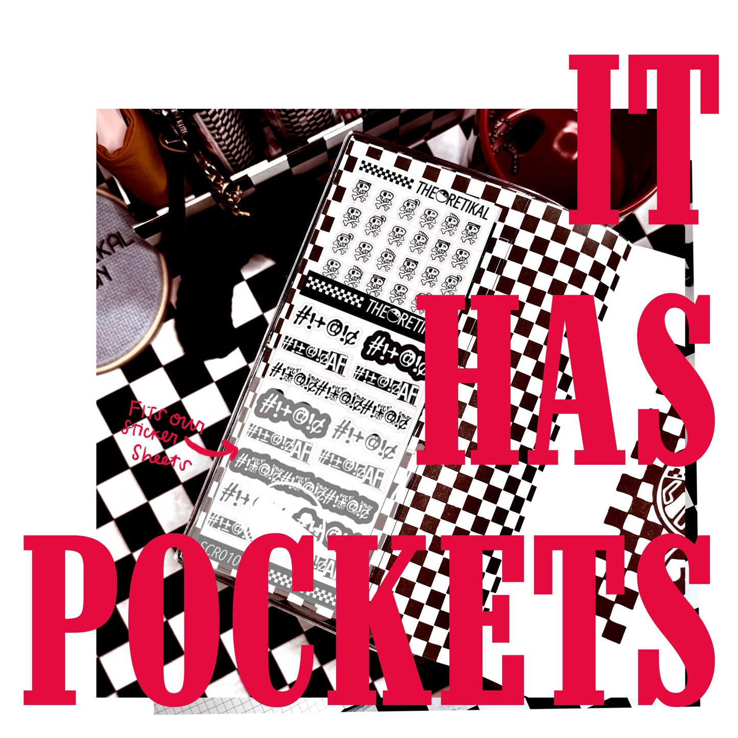 like a b6 journal + PVC clear cover add on