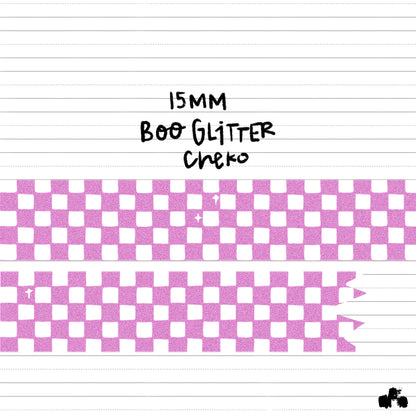 15mm glitter holo boo washi.