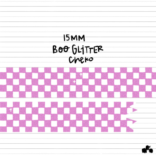15mm glitter holo boo washi.