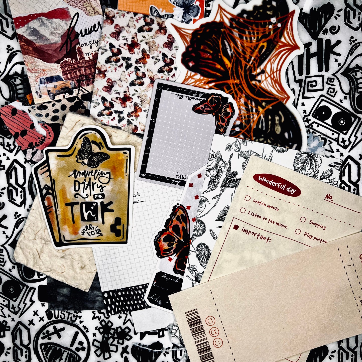 dear diary riff raff scraps + die cut bundle