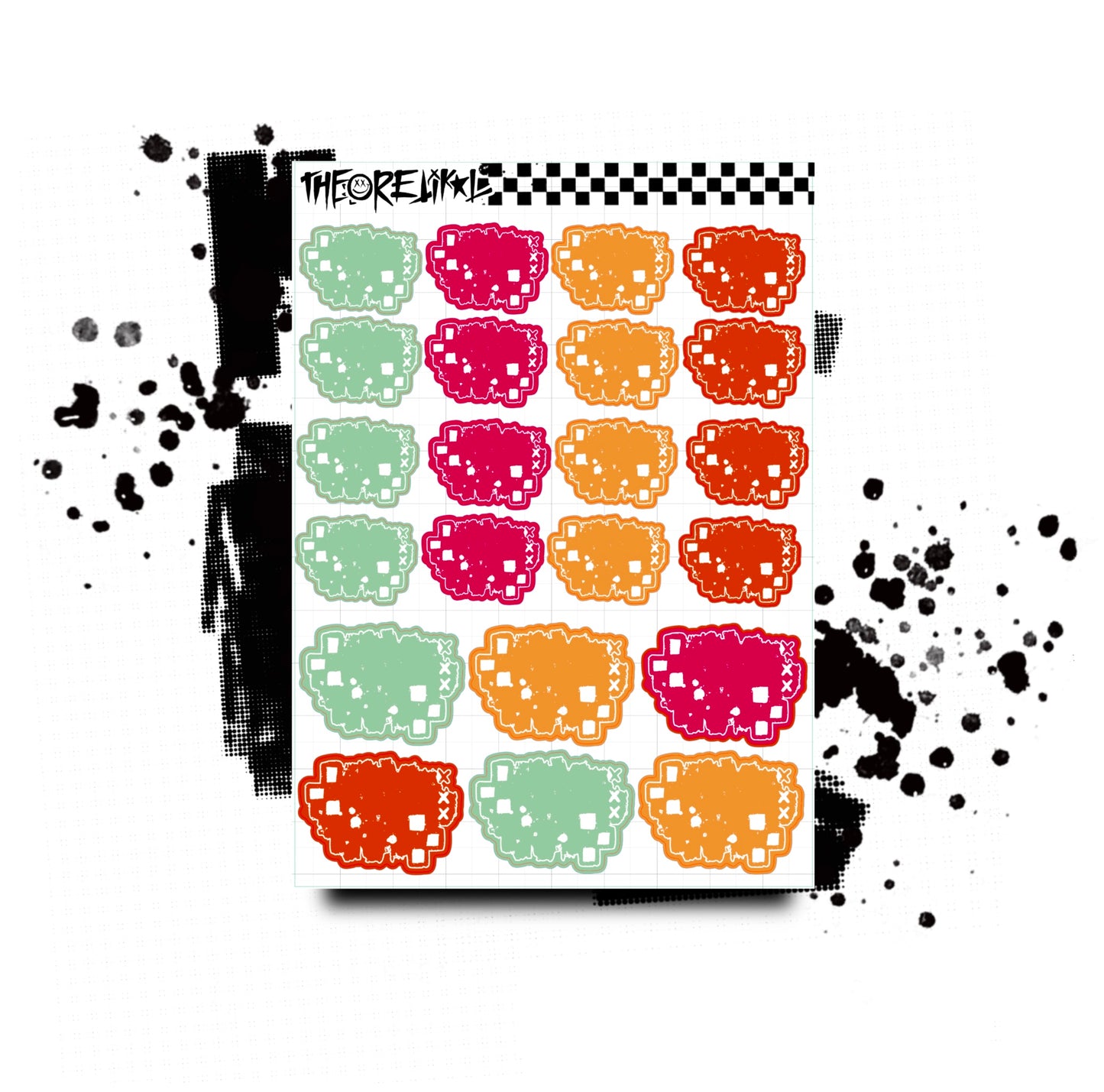 checker blots. multiple colorway.