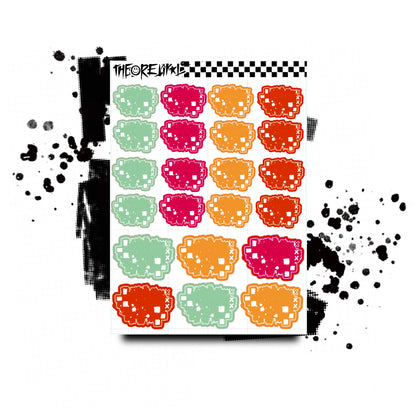 checker blots. multiple colorway.