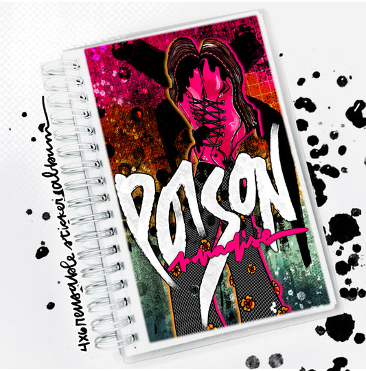 4x6" reusable sticker album "poison paradise"