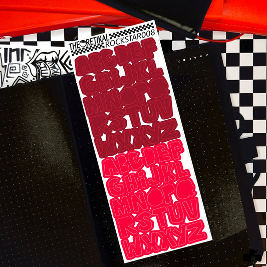 rockstar x cutout alphabets