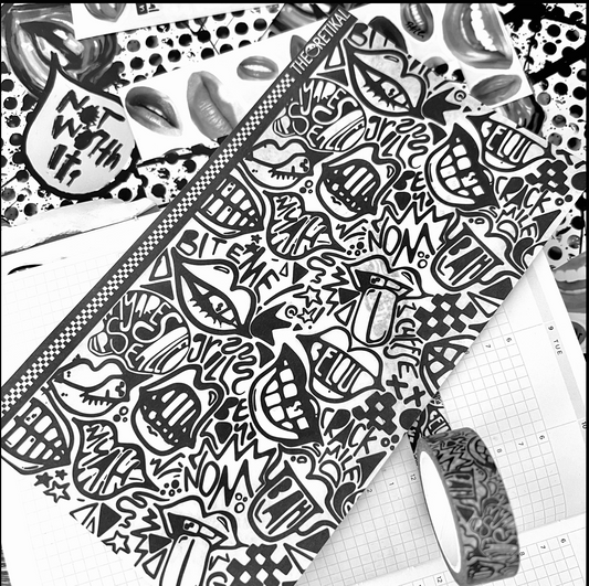 'bite me' standard TN full sheet (washi sticker paper)