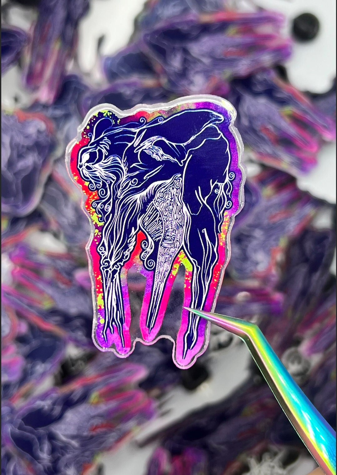 landstrider acrylic pin. 2"